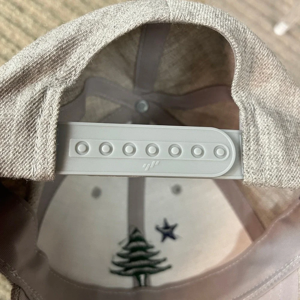 Symmetree Maine Pine Tree Star Snapback Hat Gray Wool Blend Yupoong Cap